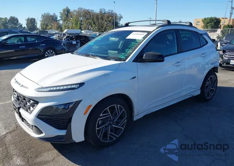 2022 Hyundai Kona N Line z USA, uszkodzony, nr VIN KM8K3CA3XNU781289